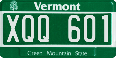 VT license plate XQQ601