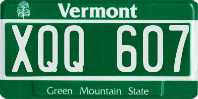 VT license plate XQQ607