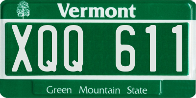 VT license plate XQQ611