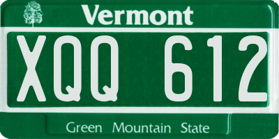 VT license plate XQQ612