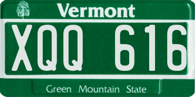 VT license plate XQQ616