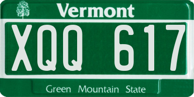 VT license plate XQQ617