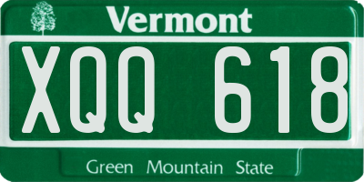 VT license plate XQQ618
