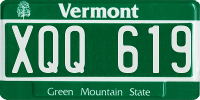 VT license plate XQQ619