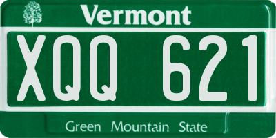 VT license plate XQQ621