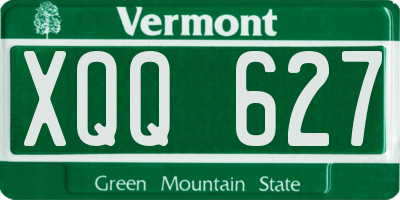 VT license plate XQQ627