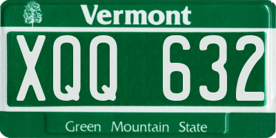 VT license plate XQQ632