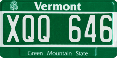 VT license plate XQQ646