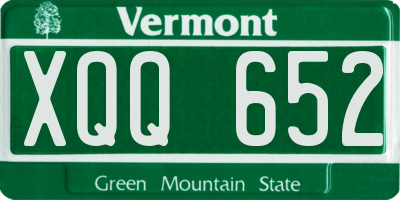 VT license plate XQQ652