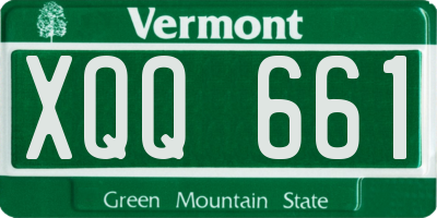 VT license plate XQQ661