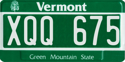 VT license plate XQQ675