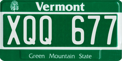 VT license plate XQQ677