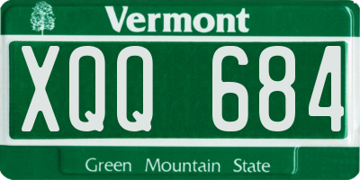 VT license plate XQQ684
