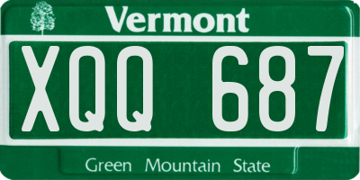VT license plate XQQ687