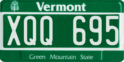 VT license plate XQQ695
