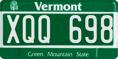 VT license plate XQQ698