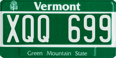 VT license plate XQQ699