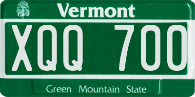 VT license plate XQQ700