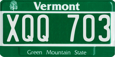 VT license plate XQQ703