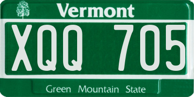 VT license plate XQQ705