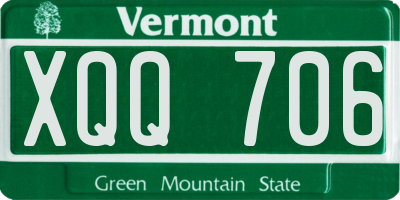 VT license plate XQQ706