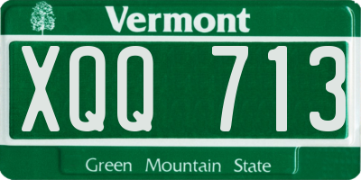 VT license plate XQQ713