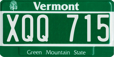 VT license plate XQQ715