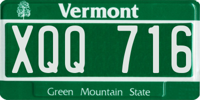 VT license plate XQQ716