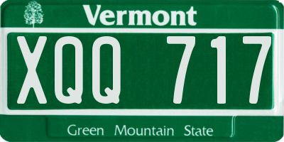 VT license plate XQQ717
