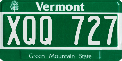 VT license plate XQQ727