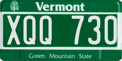 VT license plate XQQ730