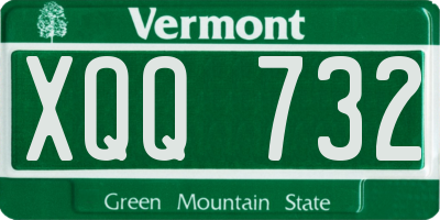 VT license plate XQQ732