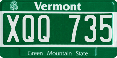 VT license plate XQQ735
