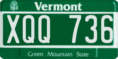 VT license plate XQQ736