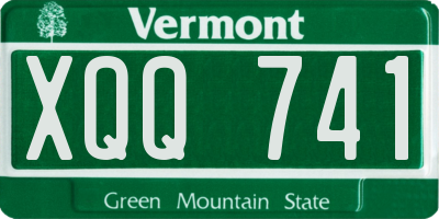 VT license plate XQQ741