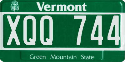VT license plate XQQ744