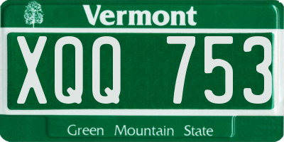 VT license plate XQQ753