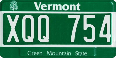 VT license plate XQQ754