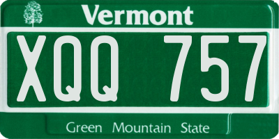 VT license plate XQQ757