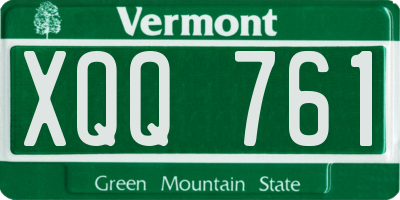 VT license plate XQQ761