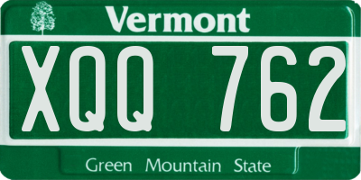 VT license plate XQQ762