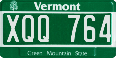 VT license plate XQQ764