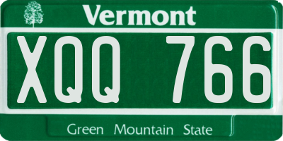 VT license plate XQQ766