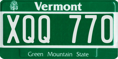 VT license plate XQQ770