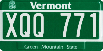 VT license plate XQQ771