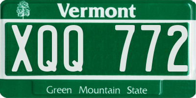 VT license plate XQQ772