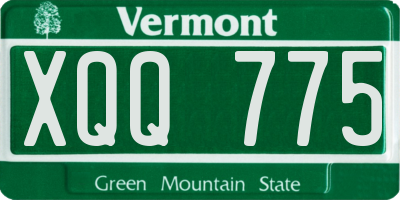 VT license plate XQQ775