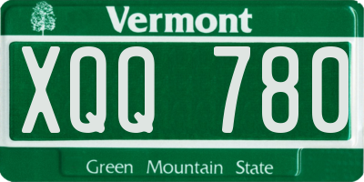 VT license plate XQQ780