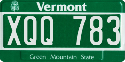 VT license plate XQQ783