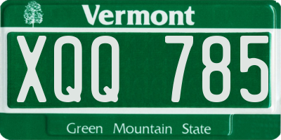 VT license plate XQQ785